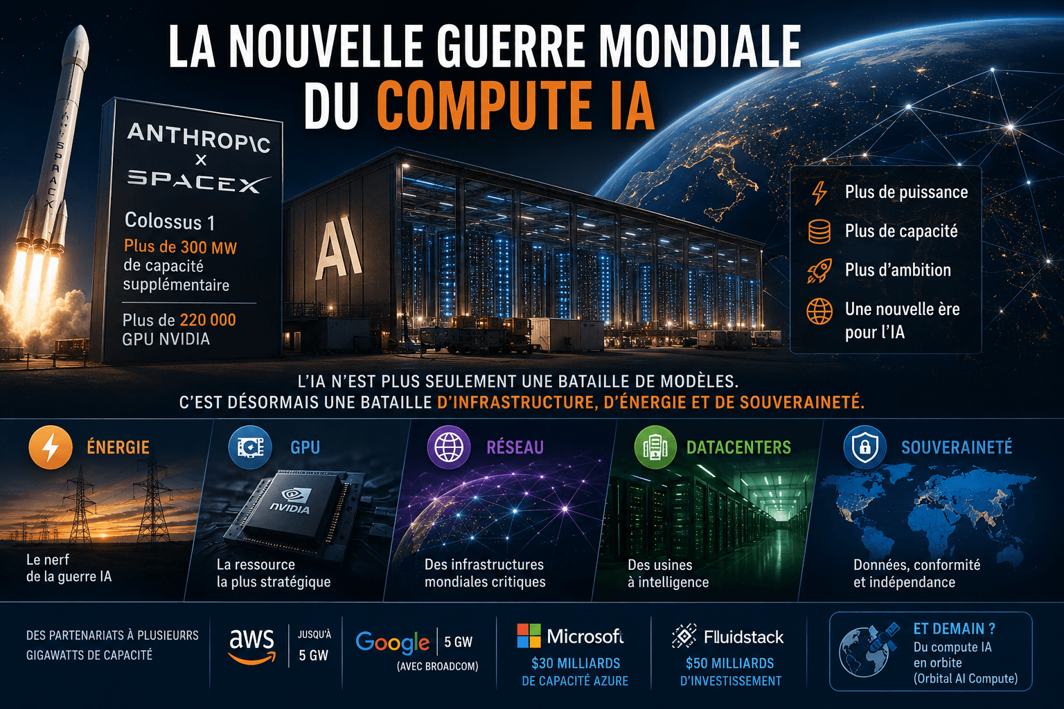 220 000 GPU : ce que révèle vraiment l’annonce Anthropic x SpaceX